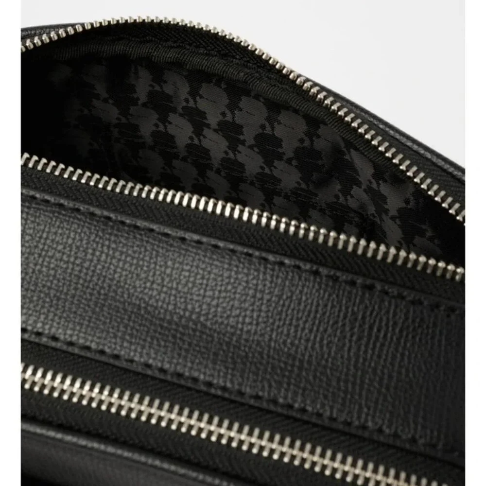 NEW! KARL LAGERFELD PARIS Maybelle Crossbody Logo Camera Bag | BLACK